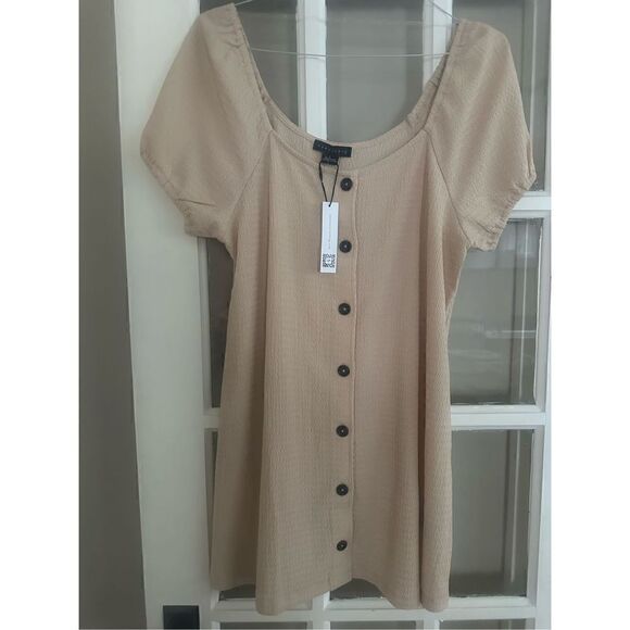 SANCTUARY SIZE Large clean sand Button-Up Knit Dress - Picture 5 of 6